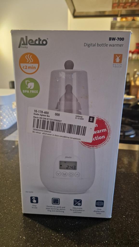 Alecto BW-700 Digitale flessenwarmer, Kinderen en Baby's, Babyvoeding en Toebehoren, Ophalen of Verzenden, Flessen- of potjesverwarmer