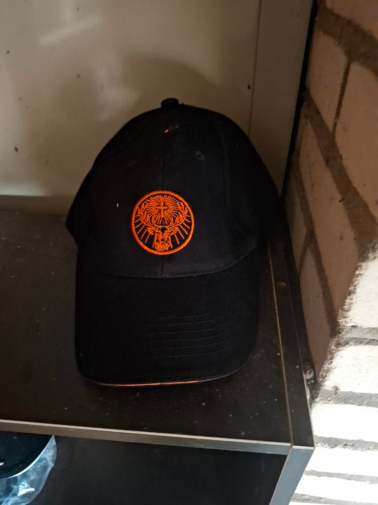 Jagermeister pet - Zwart met oranje logo, One size fits all, Pet, Gedragen, Ophalen