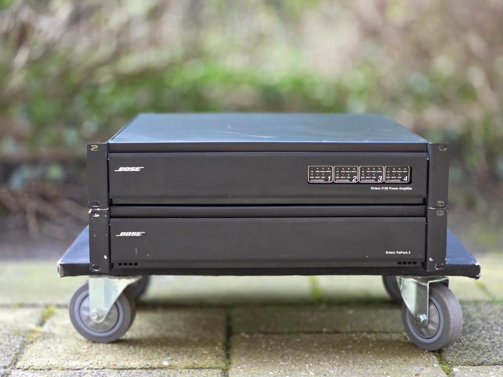 BOSE ENTERO 4100 POWER AMPLIFIER incl ENTERO TRAPACK 2, 120 watt of meer, Ophalen, Overige merken, Gebruikt