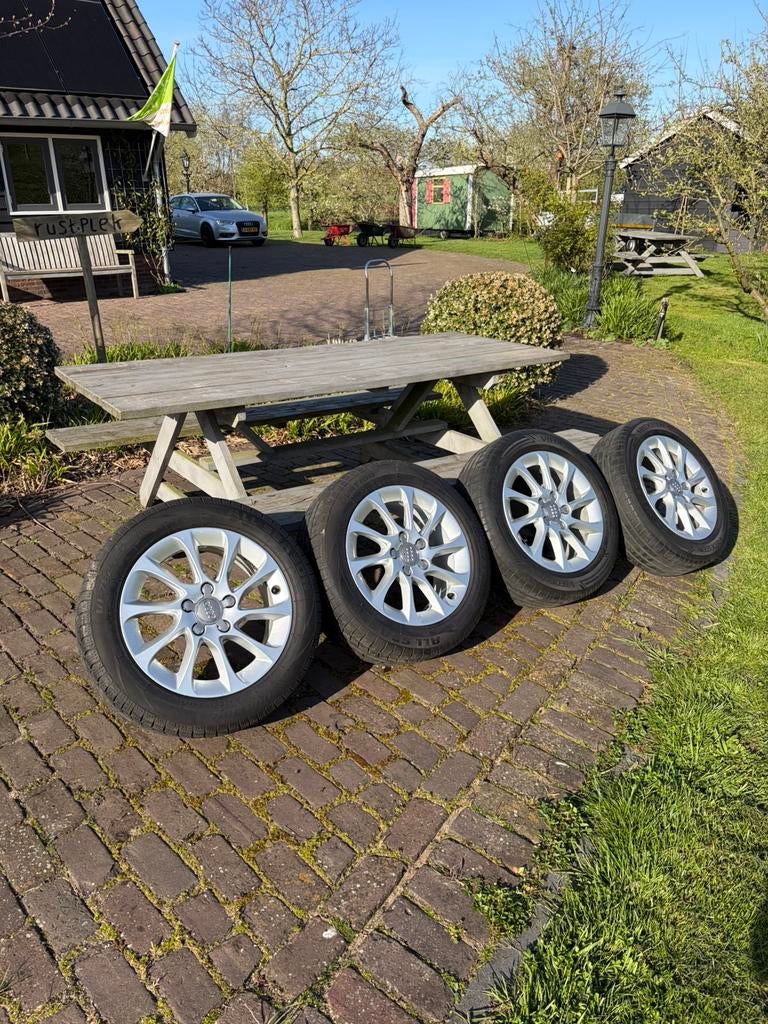 Set originele 16 inch audi velgen, Gebruikt, 16 inch, Banden en Velgen, Ophalen of Verzenden