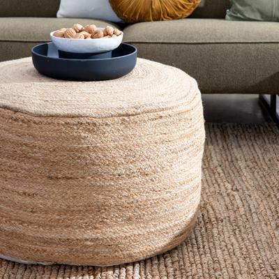 Loods5 poef 'Scoobie' - Jute, Ophalen, Overige materialen, Minder dan 50 cm, Rond