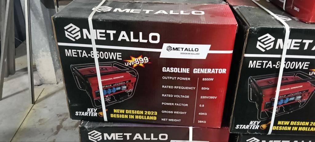 Metallo META-8500WE Benzine Generator met Elektrische Start, Doe-het-zelf en Verbouw, Gereedschap | Boormachines, Ophalen