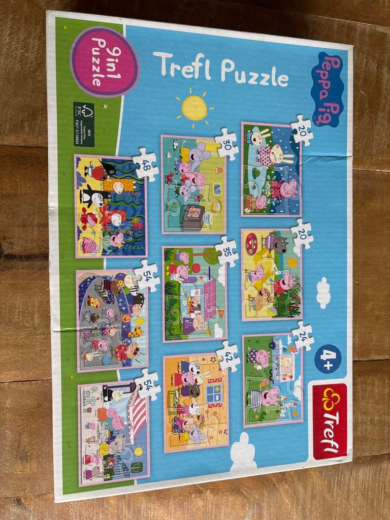 Trefl Peppa Pig 9-in-1 Puzzelset voor Kinderen, Ophalen of Verzenden, Meer dan 50 stukjes, Gebruikt, 4 tot 6 jaar