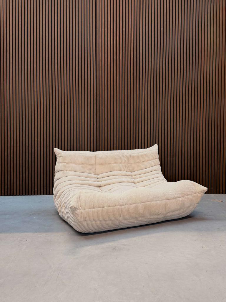 Ligne Roset togo - Driezits Beige Ribcord, Ophalen of Verzenden