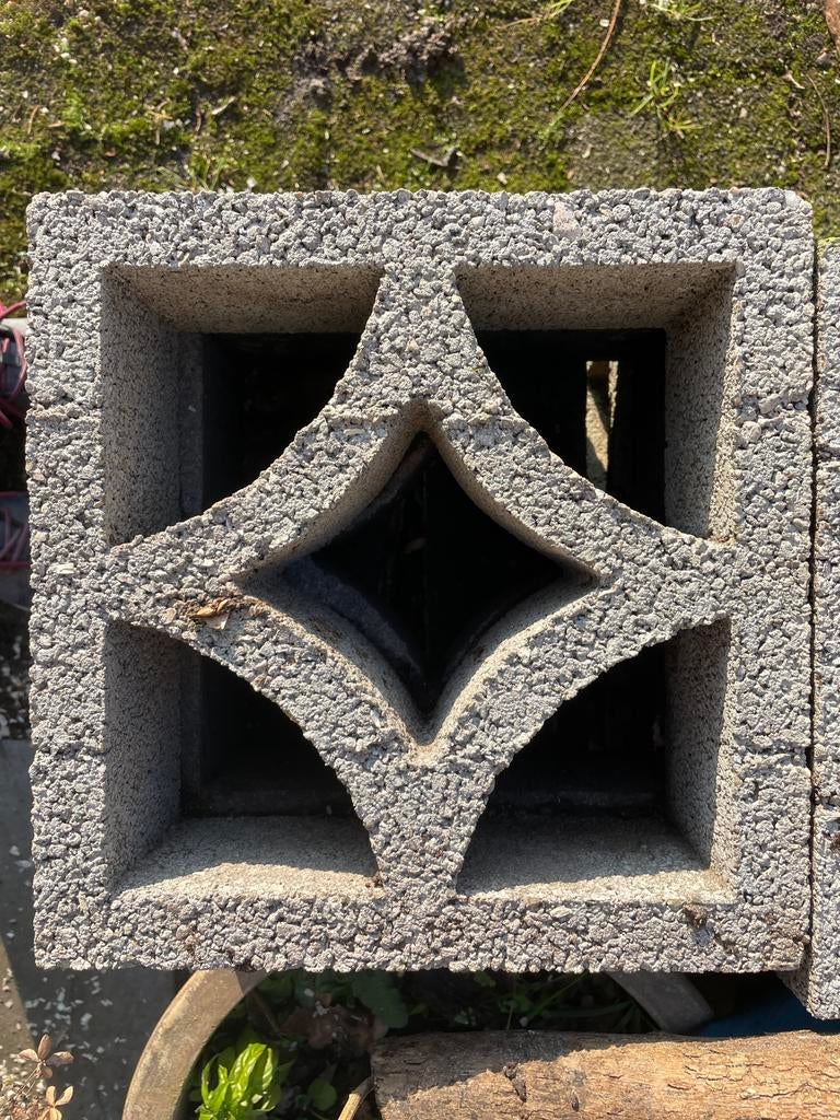 Patio betonblokken, Tuin en Terras, Bloembakken en Plantenbakken, Ophalen, Gebruikt, Minder dan 30 cm, Vierkant