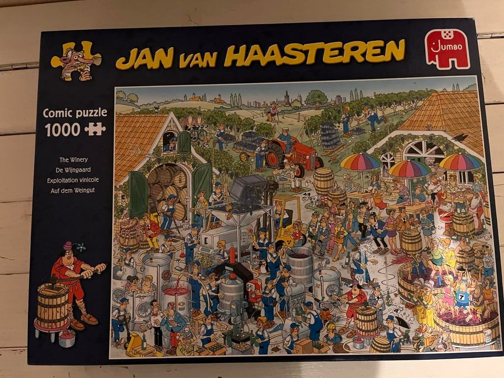 Jan van Haasteren De Wijngaard puzzel 1000 stukjes, Ophalen of Verzenden, 500 t/m 1500 stukjes, Gebruikt, Legpuzzel