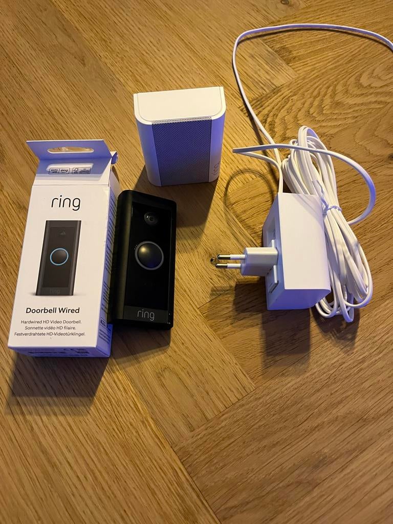 Ring deurbel bedraad met chime, Ophalen, Bewegingsdetectiesensor, Gebruikt, Bedraad