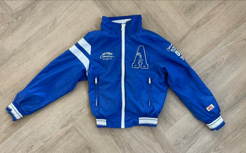 Cars blauw zomerjasje maat 140, Verzenden, Zo goed als nieuw, Jongen of Meisje, Jas