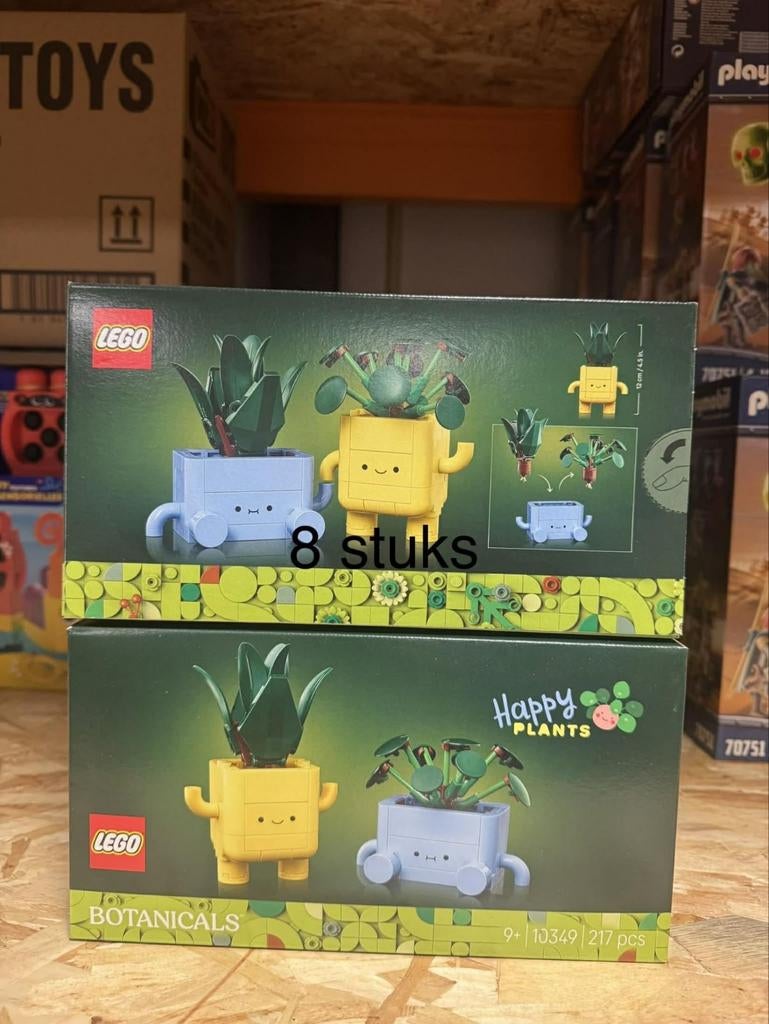 8x LEGO Botanicals Happy Plants Set (10349) - Nieuw in doos, Ophalen of Verzenden