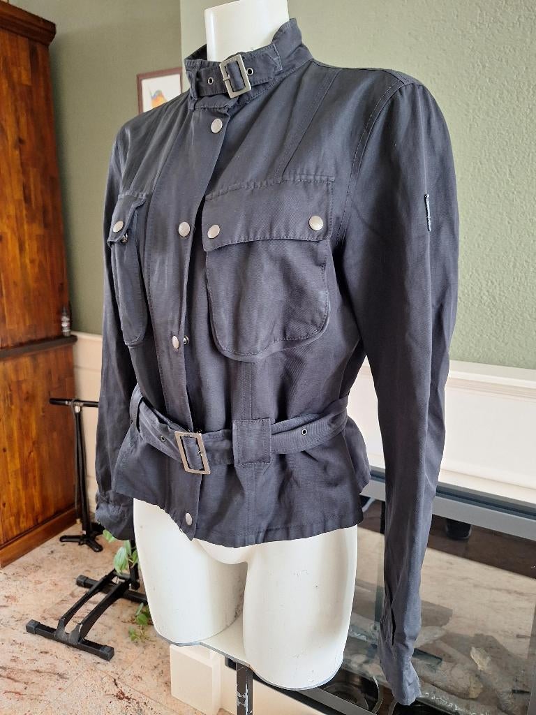 Belstaff zwarte tussen jas jack parka zomer IT 46 NL 40 42, Verzenden, Zwart, Maat 42/44 (L), Zo goed als nieuw