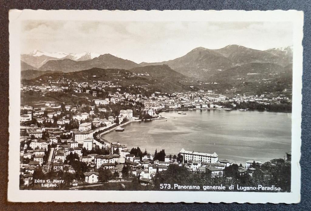 Lugano Zwitserland 1937, Verzamelen, Ophalen of Verzenden, 1920 tot 1940, Gelopen, Overig Europa