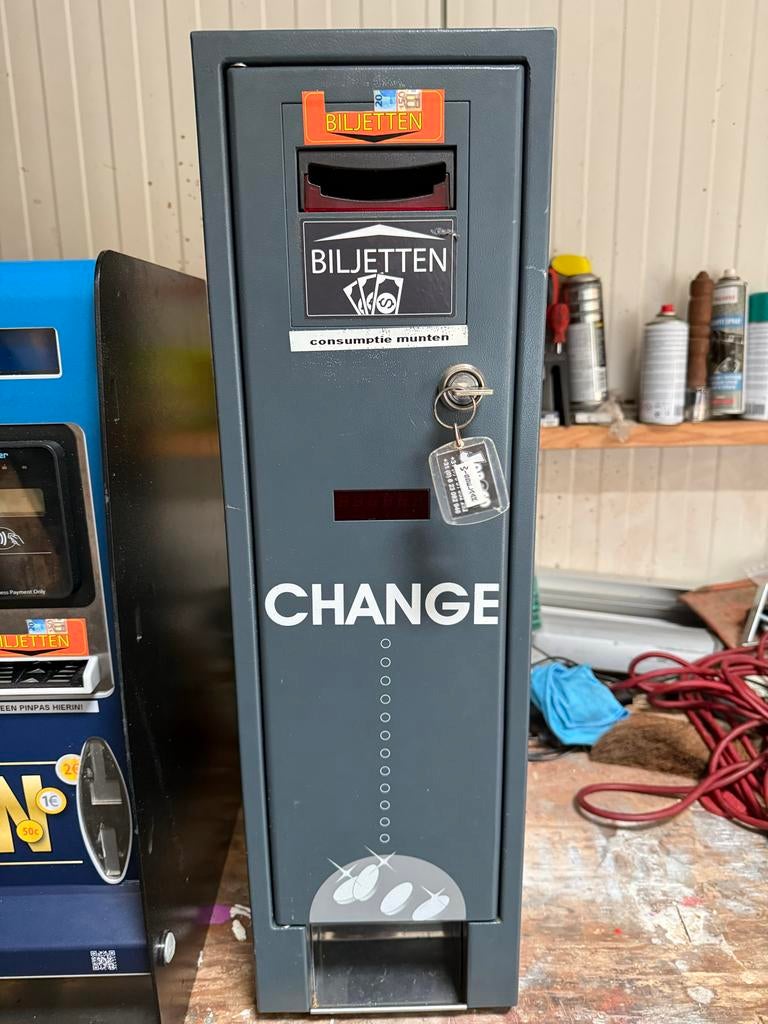 Wisselautomaat muntenautomaat, Ophalen, Gebruikt