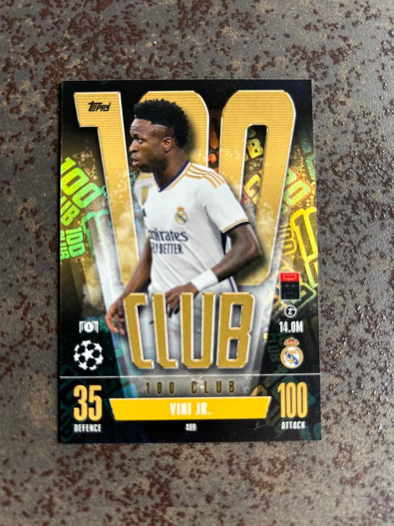 Voetbal plaatje Vini Jr. 100 Club, Ophalen of Verzenden, Gebruikt, Buitenlandse clubs, Poster, Plaatje of Sticker