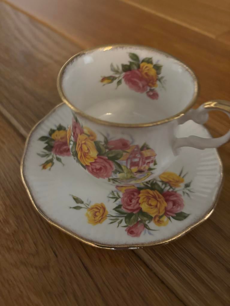 Queens Rosina China Centenary Year kop en schotel, Antiek en Kunst, Ophalen