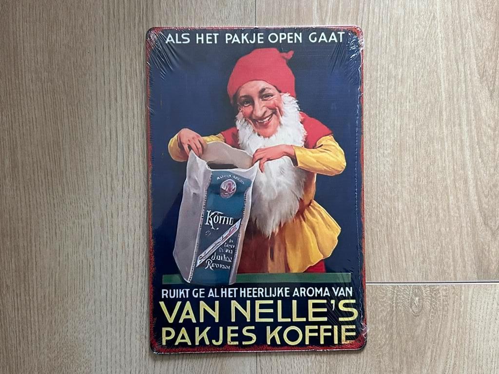 Reclamebord Van Nelle Pakjes koffie 20x30, Verzamelen, Ophalen of Verzenden, Zo goed als nieuw, Reclamebord