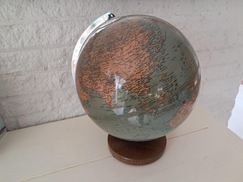 Vintage globe columbus groen, Ophalen