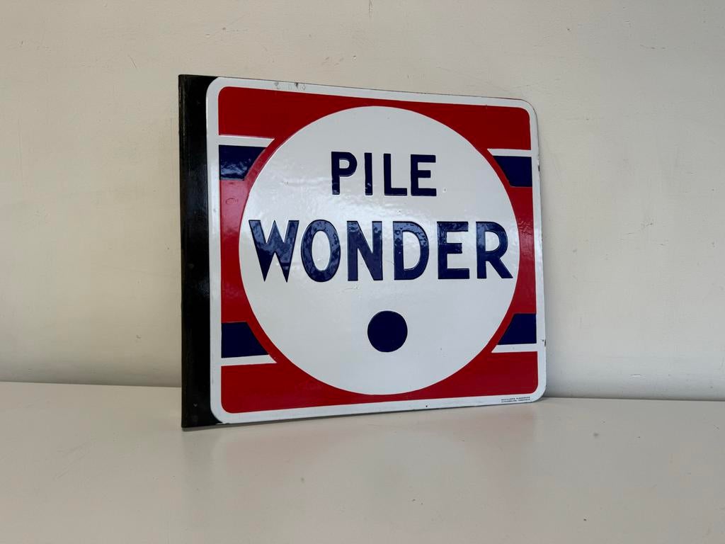 Emaille bord Pile Wonder, Ophalen