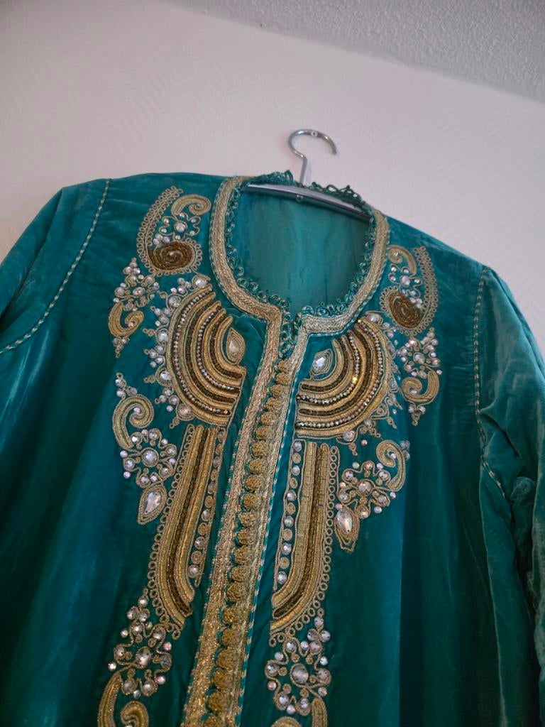 Caftan marokkaanse, Ophalen of Verzenden, Zo goed als nieuw, Blauw, Overige typen