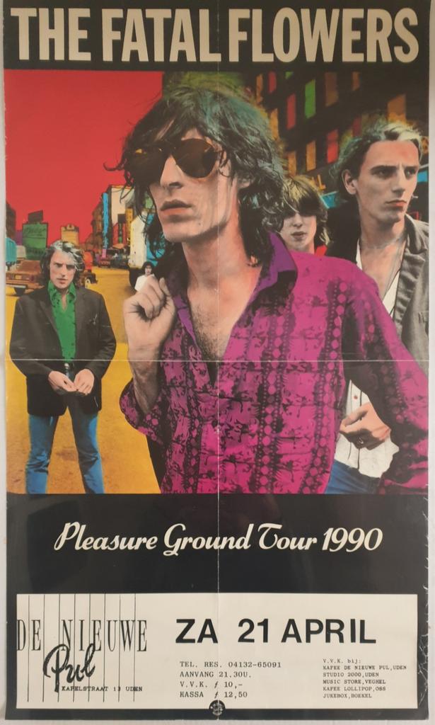 Tourposter Fatal Flowers 1990 Nwe Pul Uden, Verzamelen, Posters, Ophalen of Verzenden, Zo goed als nieuw, A4 of kleiner, Sport
