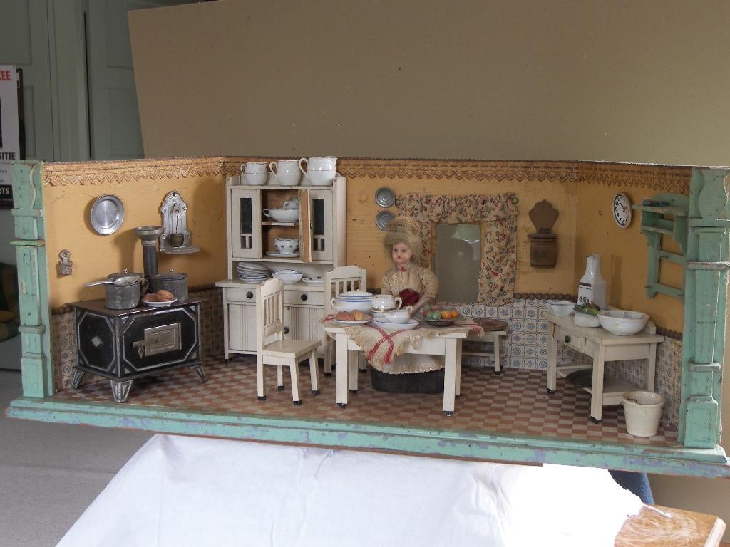 antiek speelgoed keukentje, poppenhuis, Ophalen