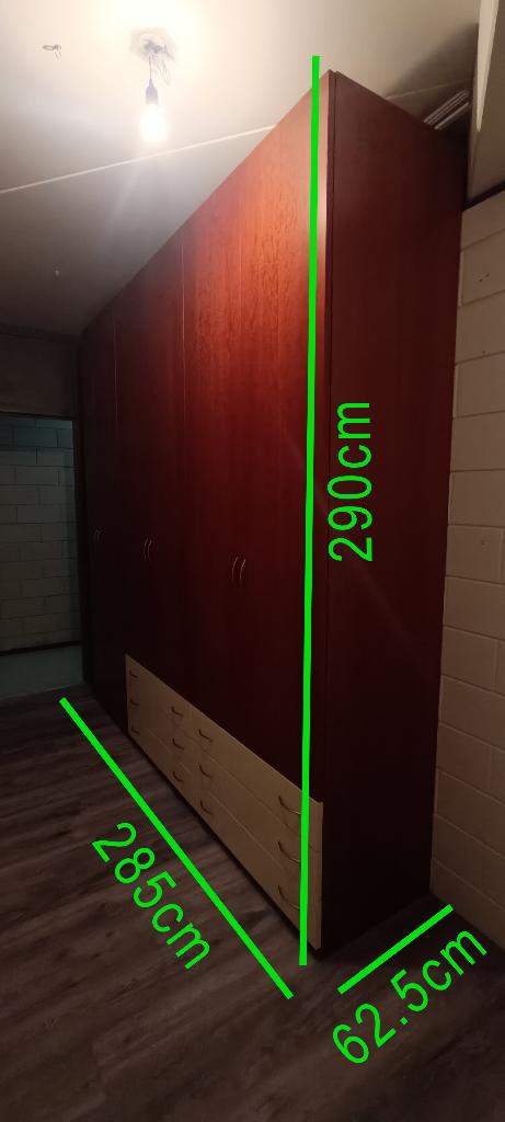 Gratis kledingkast + boekenkast, Huis en Inrichting, Kasten | Boekenkasten, Gebruikt, 200 cm of meer, 200 cm of meer, 25 tot 50 cm