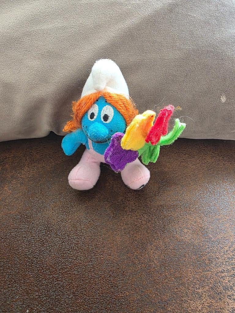 Mac donalds smurfje 2000 met bloemen . Is magneet ., Verzamelen, Ophalen of Verzenden, Zo goed als nieuw