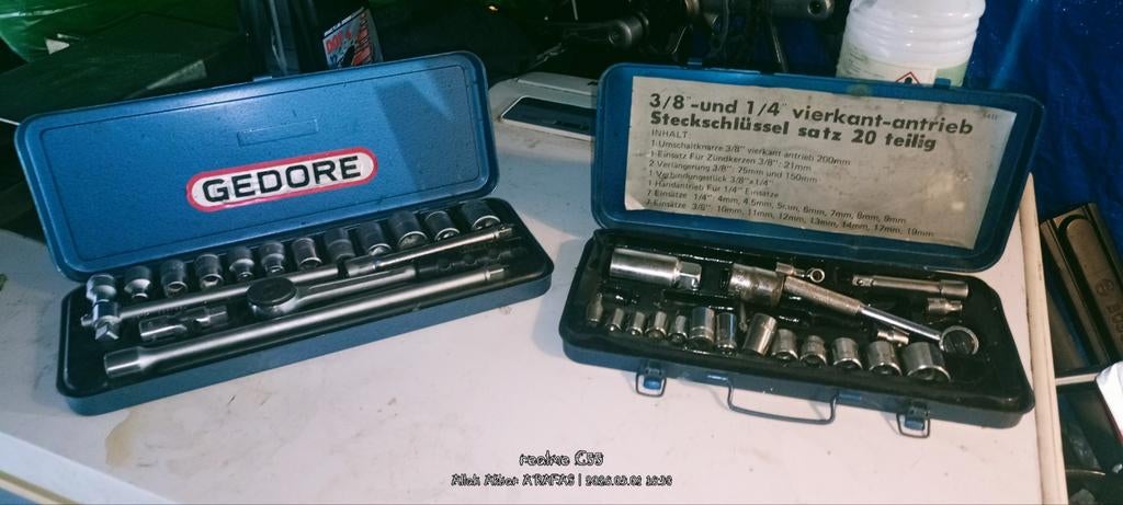 Gedore doppenset 3/8 en 1/4 inch, 20-delig 2x, Doe-het-zelf en Verbouw, Ophalen of Verzenden, Gebruikt