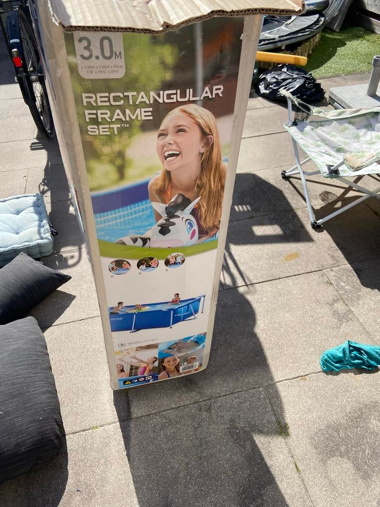Intex zwembad 300x200x75cm met toebehoren, Ophalen, Gebruikt, Opzetzwembad, 200 tot 400 cm