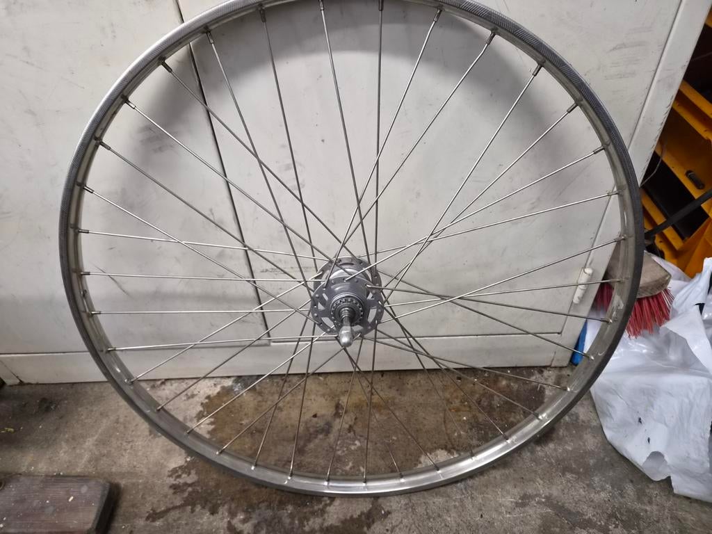 Omafiets achterwiel 3 versnellingen rvs 28 inch, Ophalen of Verzenden