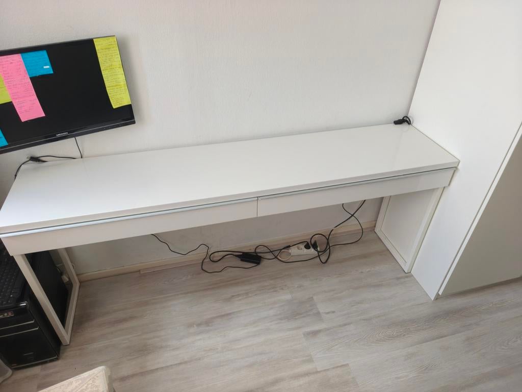 IKEA BESTÅ BURS kaptafel – Hoogglans Wit – 180, Ophalen, 150 tot 200 cm, Minder dan 100 cm