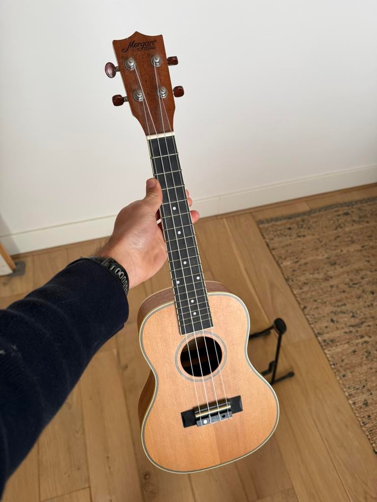 Morgan UK-C200 Naturel Concert Ukelele, Muziek en Instrumenten, Snaarinstrumenten | Gitaren | Akoestisch, Ophalen, Zo goed als nieuw