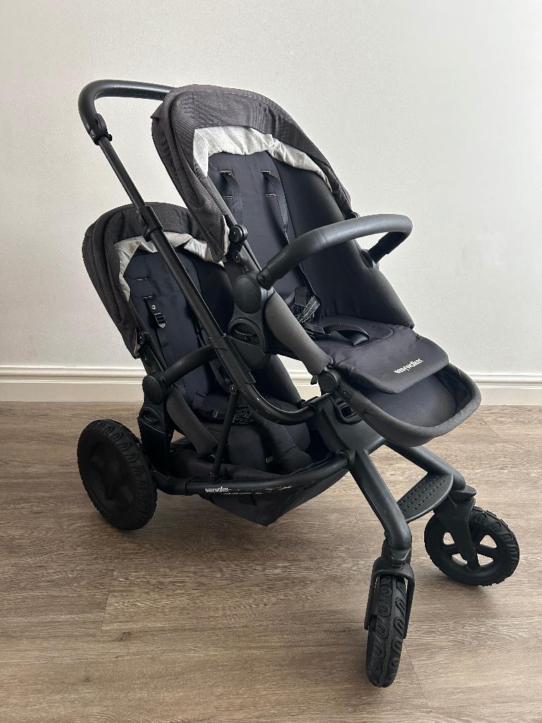 Duo kinderwagen Easywalker Harvey 2 incl accessoires, Gebruikt, Combiwagen, Verstelbare duwstang, Ophalen