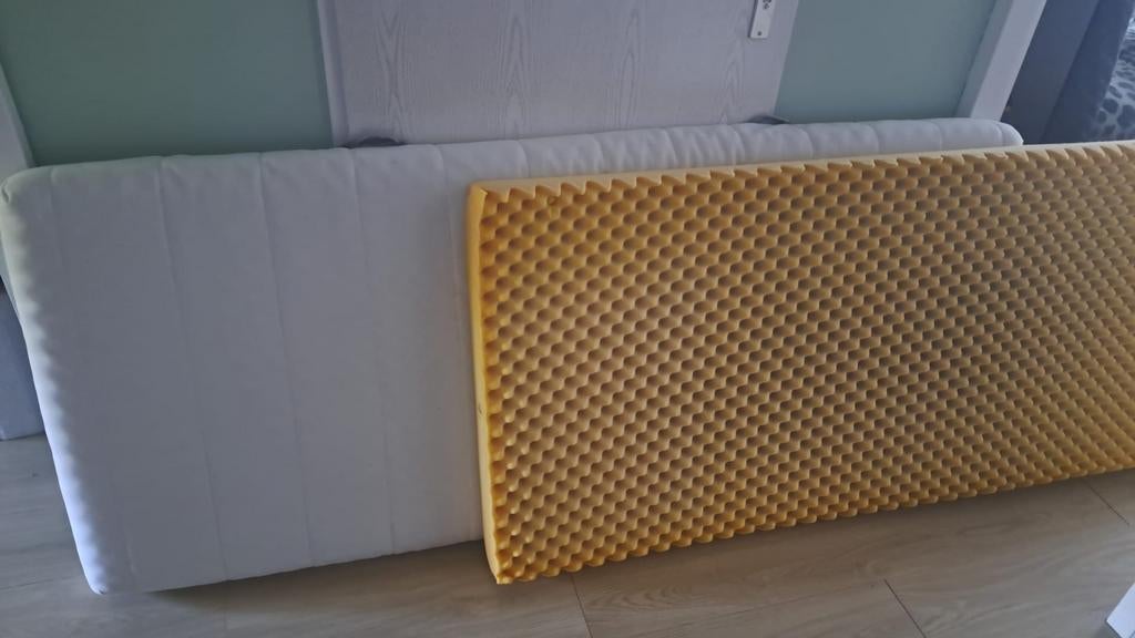 2 IKEA ÅSVANG schuimmatrassen 80x200x10cm, Huis en Inrichting, Slaapkamer | Matrassen en Bedbodems, Ophalen, Gebruikt, Eenpersoons
