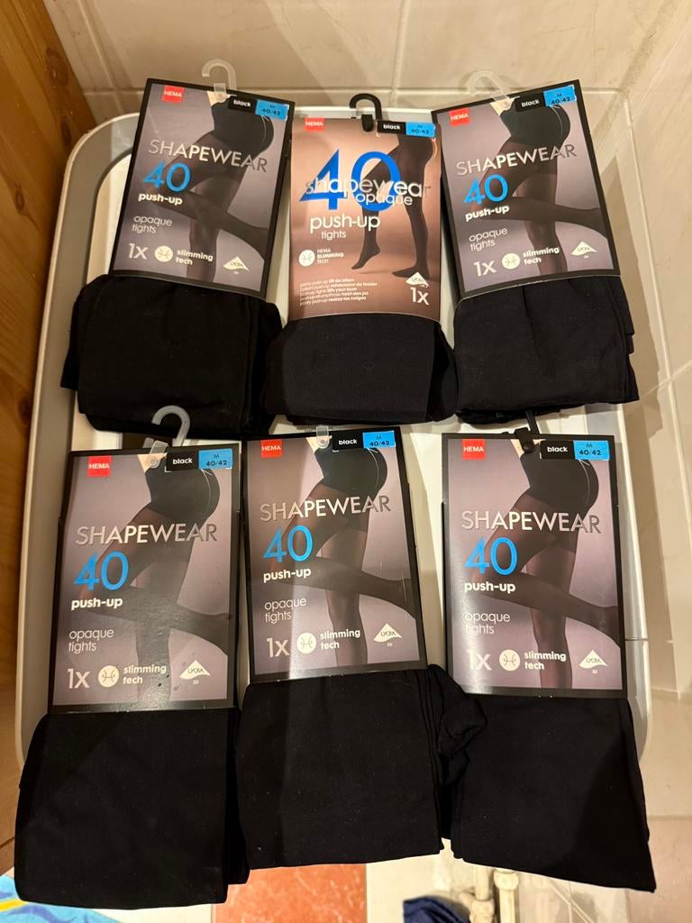 6x nieuwe corrigerende panty’s in maat M, Kleding | Dames, Verzenden, Zwart, Nieuw, Maat 40/42 (M)