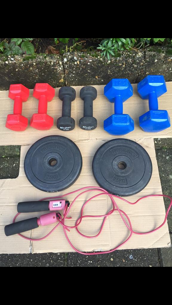 Dumbellset (voor fitness), Ophalen of Verzenden, Zo goed als nieuw, Benen, Dumbbell