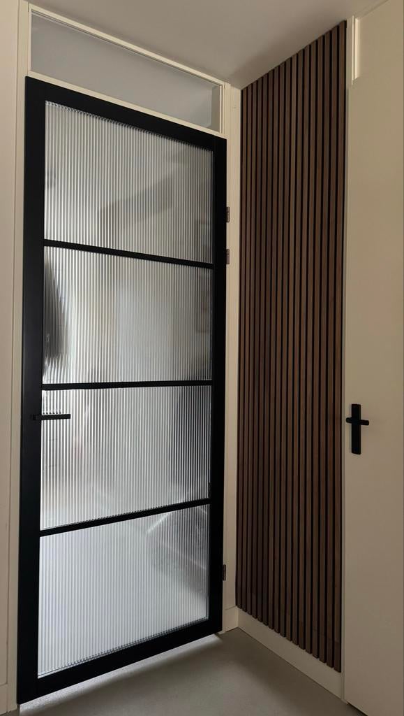 Binnendeur opdekdeur lundia helder glas, Doe-het-zelf en Verbouw, Deuren en Horren, Ophalen, 80 tot 100 cm, 215 cm of meer, Binnendeur