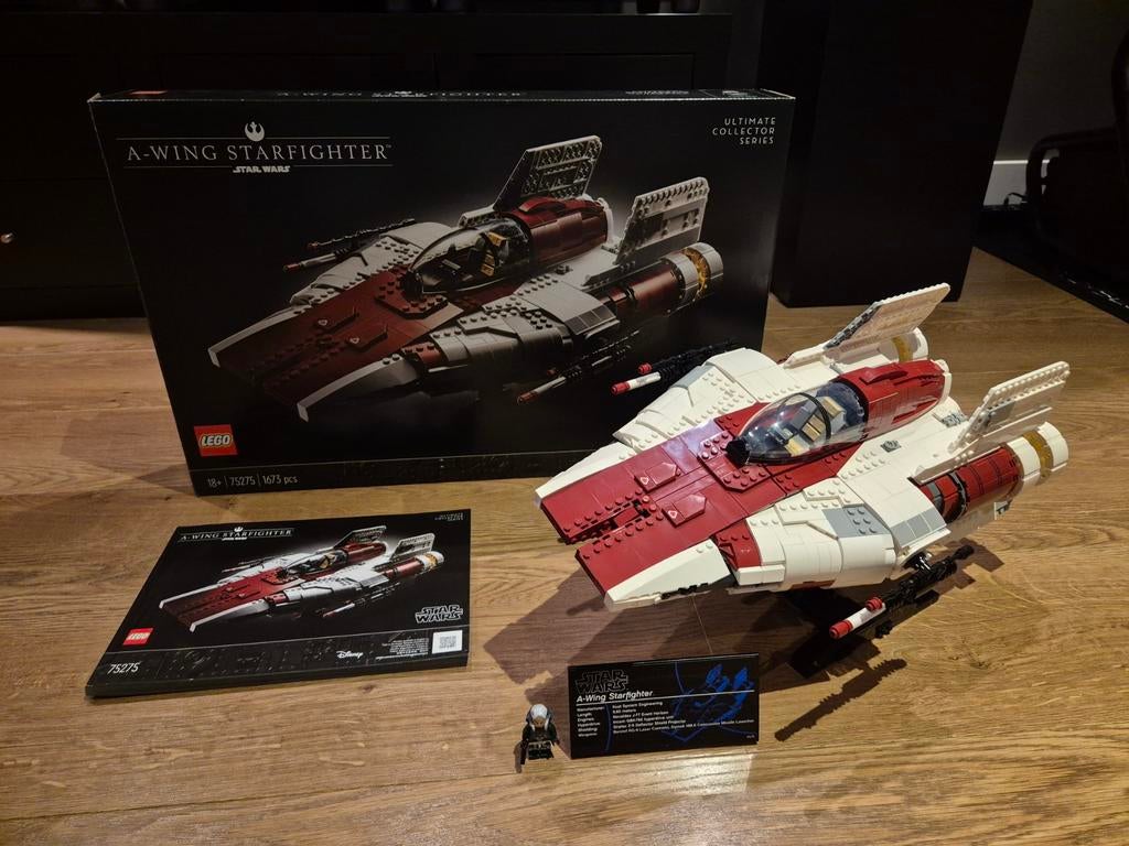 LEGO Star Wars UCS A-Wing Starfighter 75275, Ophalen of Verzenden, Zo goed als nieuw, Complete set, Lego