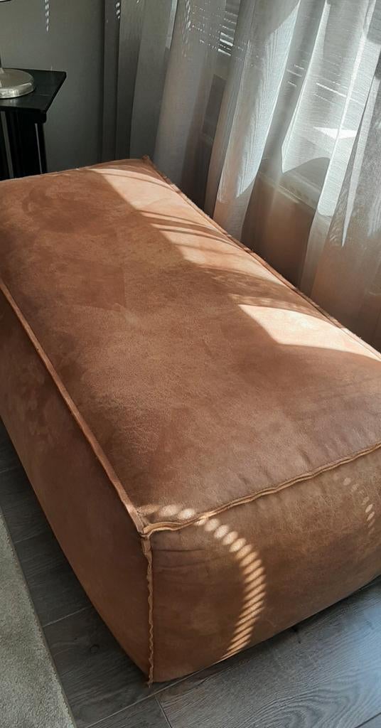 Super mooi Be Pure bankje/hocker gerecycled leer, Ophalen, 125 cm of meer, Leer, Zo goed als nieuw