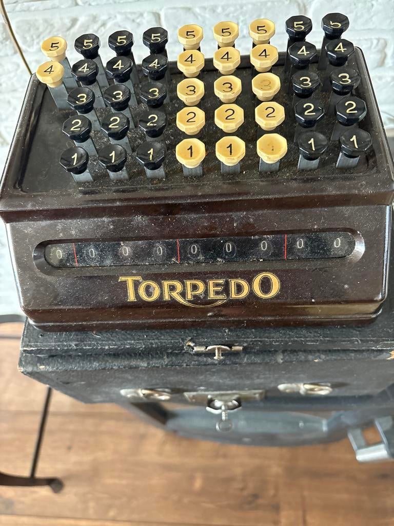 Antieke Torpedo Telmachine - Vintage Rekenmachine, Ophalen of Verzenden