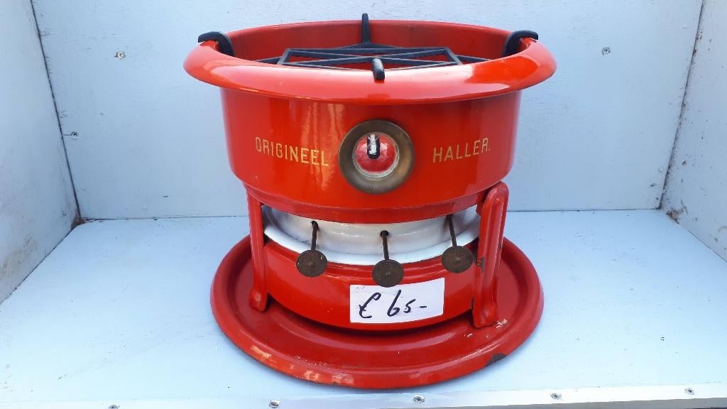 Petroleumstel 3Pits Rood, Antiek en Kunst, Antiek | Emaille, Ophalen of Verzenden