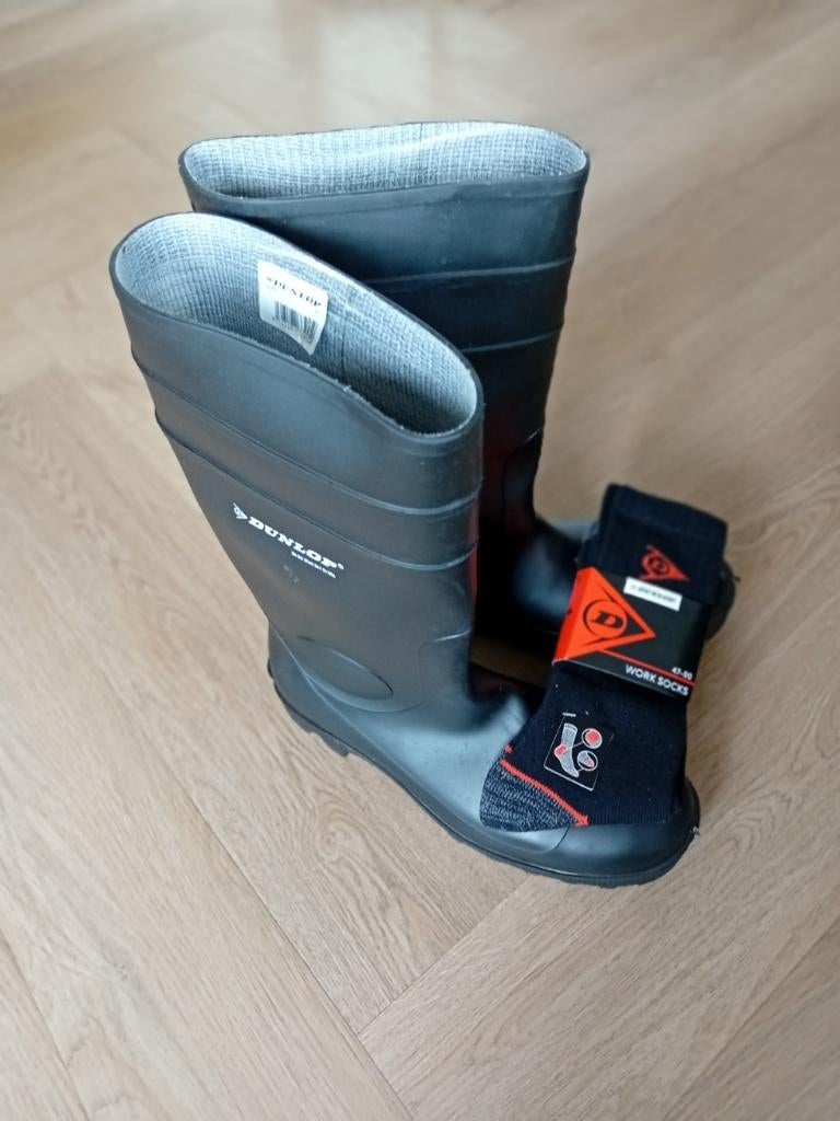 Dunlop veiligheidslaarzen zwart maat 47, met sokken 47-50, Ophalen, Heren, Nieuw, Laarzen