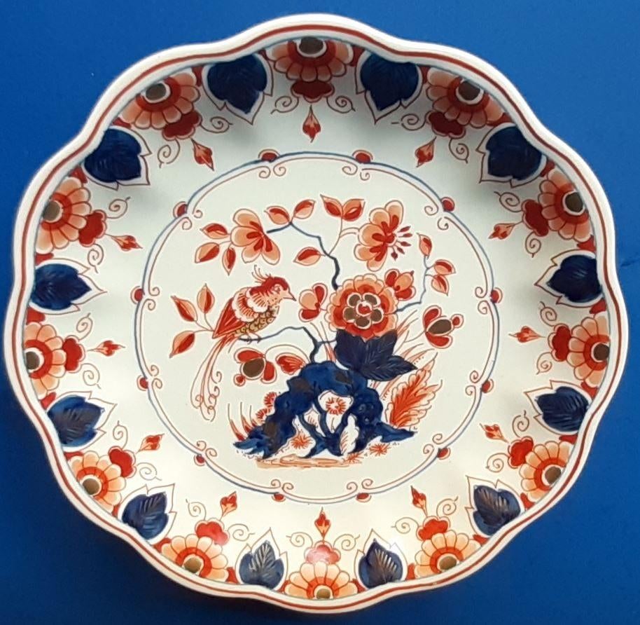 Porceleyne Fles pauwenbord Pijnacker 1980 20cm (P65-30), Antiek en Kunst, Ophalen of Verzenden