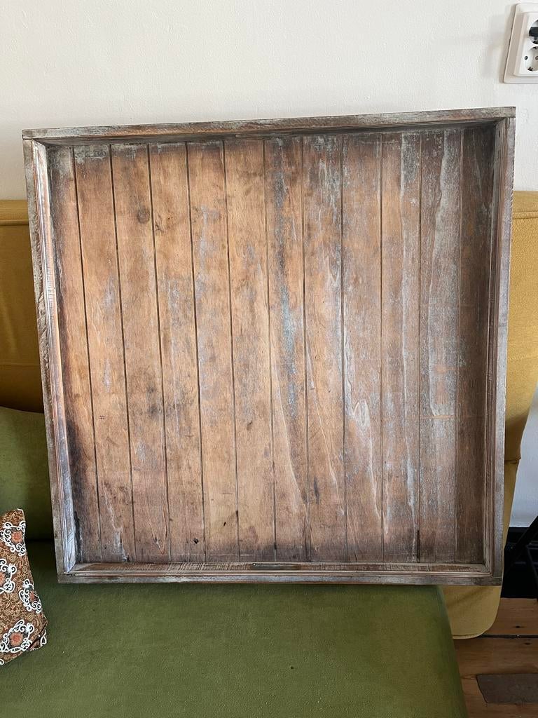 Long Island Living Tuin Dienblad 80x80cm - Instant Tafel, Ophalen, Zo goed als nieuw, Vierkant, Hout