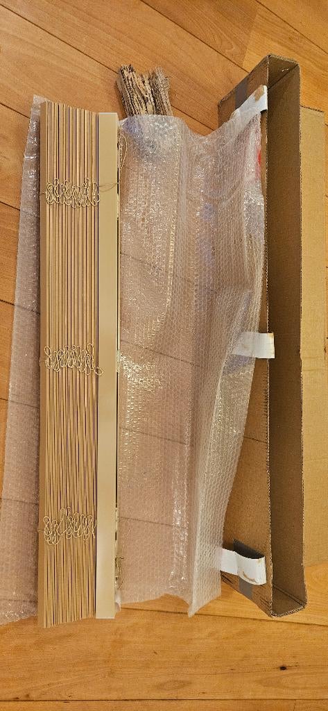 Herfst Eiken houten jaloezie (105x130cm), Ophalen, Overige kleuren, 100 tot 150 cm, Nieuw