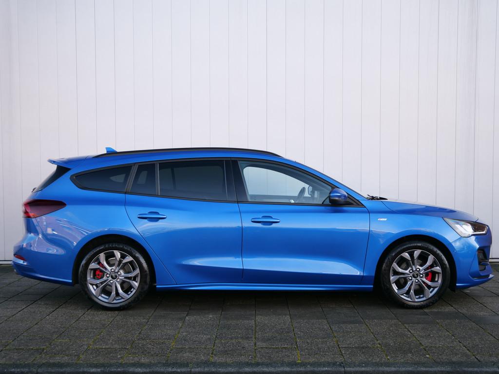 Ford FOCUS Wagon 1.0 EcoBoost Hybrid ST Line Style 124 Pk Ap, Gebruikt, Blauw, Origineel Nederlands, Handgeschakeld