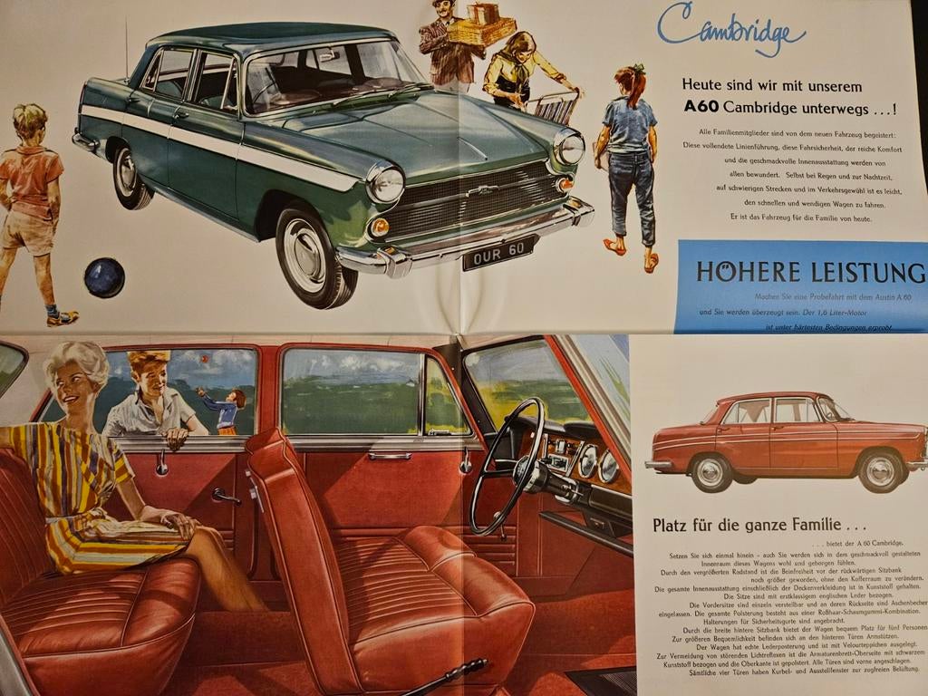 Brochure Austin A60 Cambridge, Ophalen of Verzenden, Zo goed als nieuw, Overige merken
