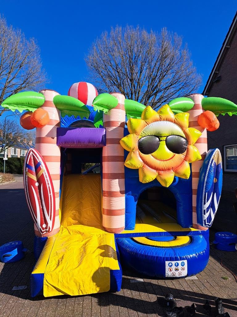 Summer Party Springkussen te huur vanaf 149,99, Ophalen, Zo goed als nieuw, Overige