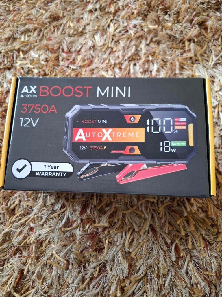AX Boost Mini 3750A 12V Jumpstarter met HD LED Display, Ophalen of Verzenden, Nieuw