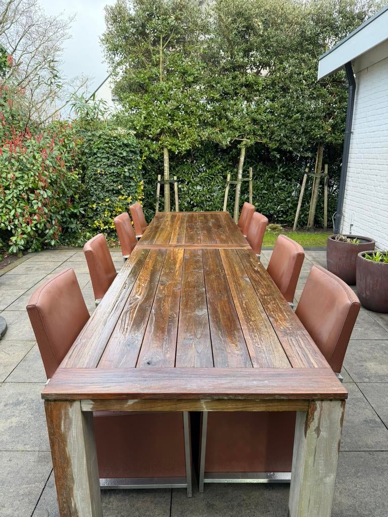 8 tuinstoelen van 4 seasons, Tuin en Terras, Tuinstoelen, Ophalen, Gebruikt, Textileen