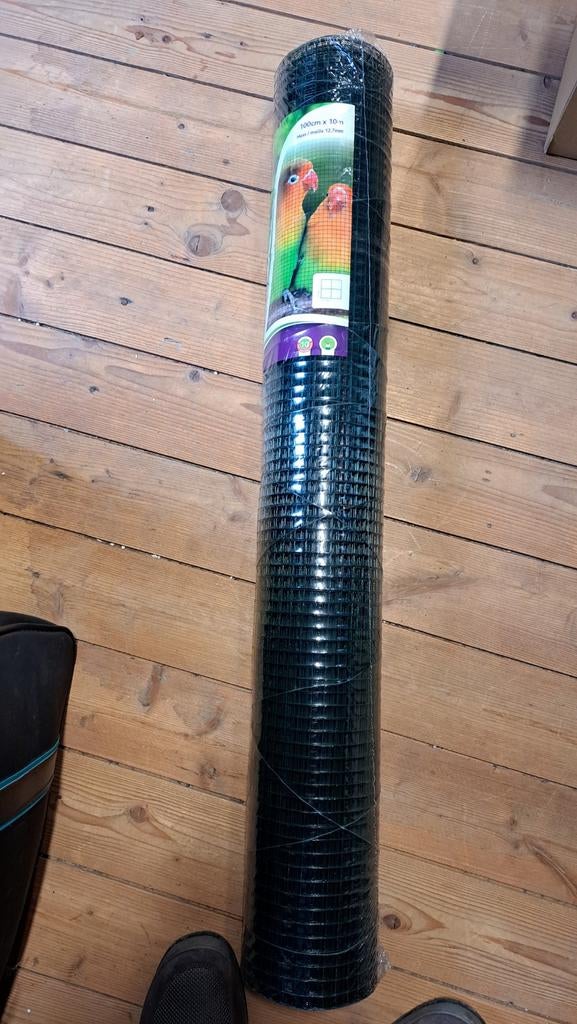 Groen gaashekwerk op rol, 100cm x 10m, Ophalen, Nieuw, Gaashekwerk